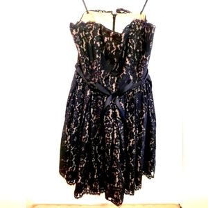 Robert Rodriguez Strapless Black Lace Dress